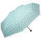 天堂伞 彩胶防紫外线三折黑杆钢骨晴雨伞 经典条纹湖绿