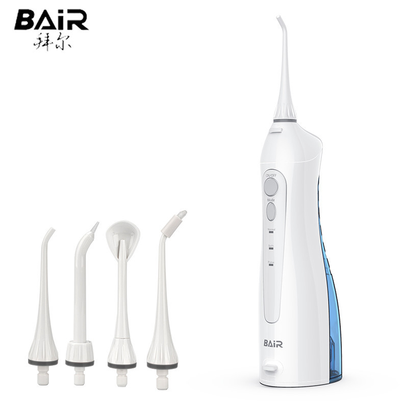 拜尔（BAiR）M3电动冲牙器家用便携式 口腔洗牙器水牙线牙结石冲洗器洁牙器牙套清洗 白色
