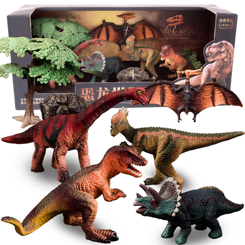 过凡 GUOFAN 儿童恐龙玩具 侏罗纪动物仿真模型翼龙特暴龙三角龙头骨龙腕龙礼盒装3-10周岁