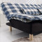 北欧多功能折叠布艺沙发床两用客厅小户型单人家具H-SF3 【蓝色】H-SF2沙发床