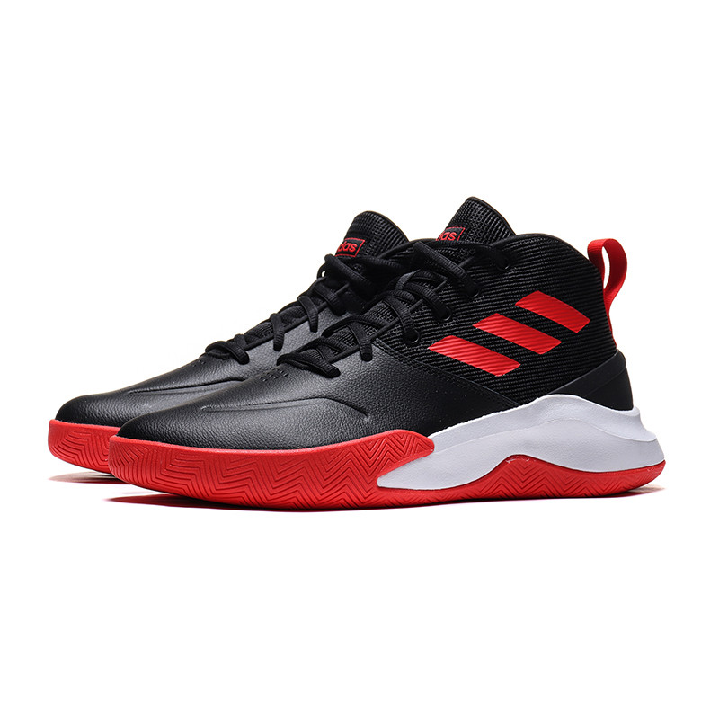 阿迪达斯男鞋篮球鞋OWNTHEGAME高帮实战训练运动鞋EE9630 EE9630黑色+红色 42码