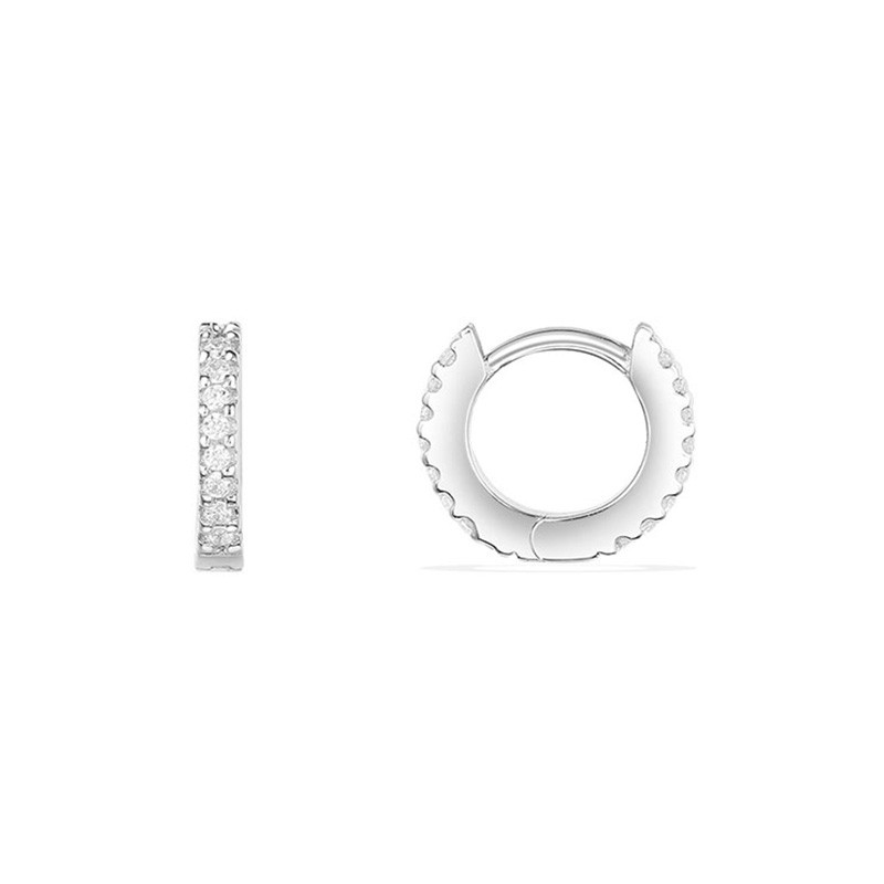 APM Monaco圆形设计感女士S925银耳饰耳环耳钉AE11103OX 银色