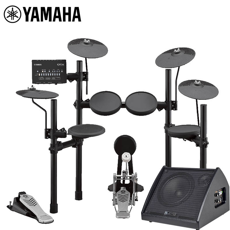 YAMAHA雅马哈DTX452K入门升级款电子鼓电鼓架子鼓爵士鼓官方标配五鼓四擦+鼓凳+鼓毯+鼓棒+蓝牙音箱+教程