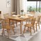 一米色彩 实木餐桌椅组合 饭桌 北欧简约现代橡胶木质原木色1.3米1.5米1.6M小户型日式宜家家用 餐厅家具 1.6米一桌六椅丨原木色