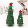 圣诞节创意木质装饰品毛毡玩具铃铛圣诞树家居工艺品礼品桌面摆件 YM-47羊毛毡树小号-红色一颗_612_906