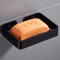 肥皂盒香皂架免打孔304不锈钢壁挂式吸盘沥水创意置物卫生间皂盒_6 304不锈钢皂网黑色-13.5CM