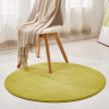 圆形珊瑚绒地毯客厅沙发毯卧室房间床边满铺毯榻榻米飘窗垫可定制_2 80CM直径 草绿色