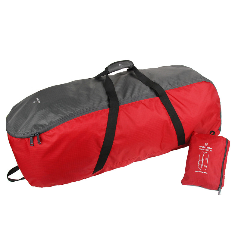 MASCOMMA单肩包折叠旅行包 大容量行李包 男女款手拎包 运动包BS00503 红灰