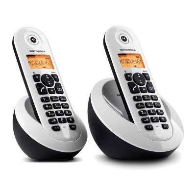 摩托罗拉(MOTOROLA)C602C2.4G数字双无绳电话机(白色)