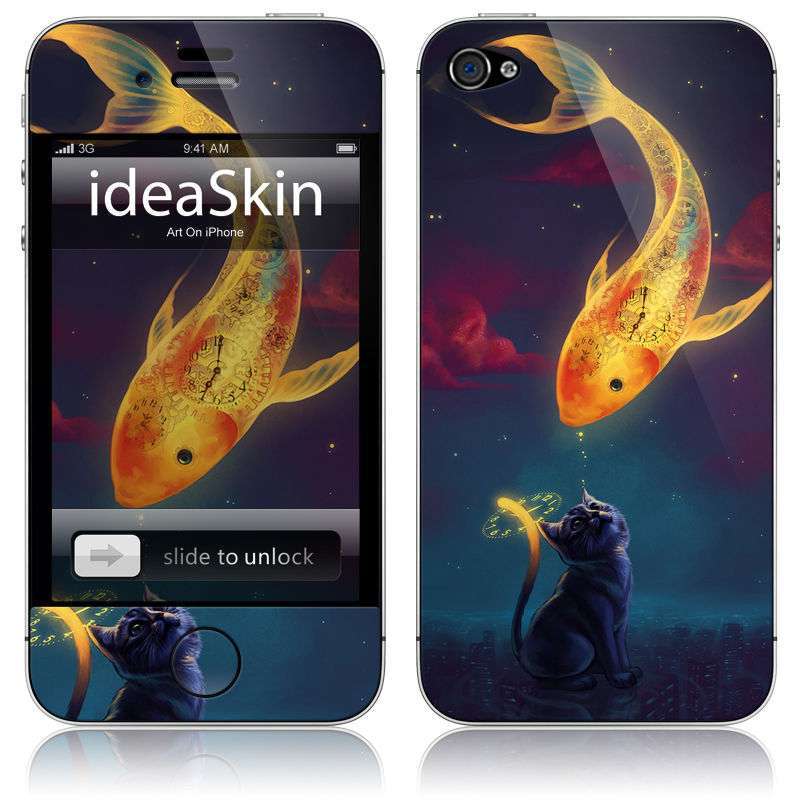 ideaskin苹果iphone4s保护膜月亮鱼图片