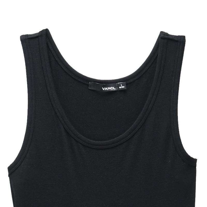 VANCL凡客诚品 秋意枫林网纱拖地连衣裙 黑色