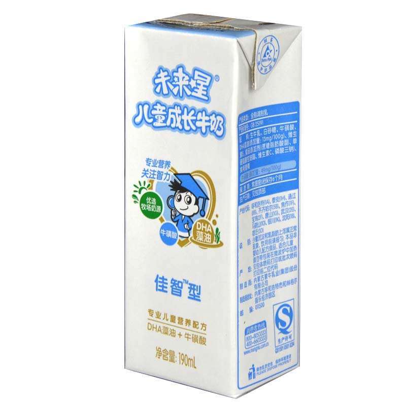 蒙牛未来星儿童成长牛奶佳智型190ml*12盒