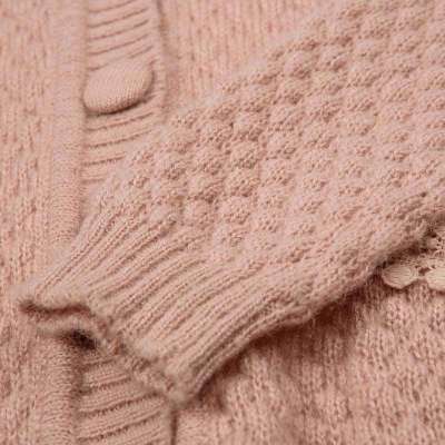 <em>秋水伊人</em> 女装<em>粗针</em>口袋中长款修身<em>开衫</em>针织毛