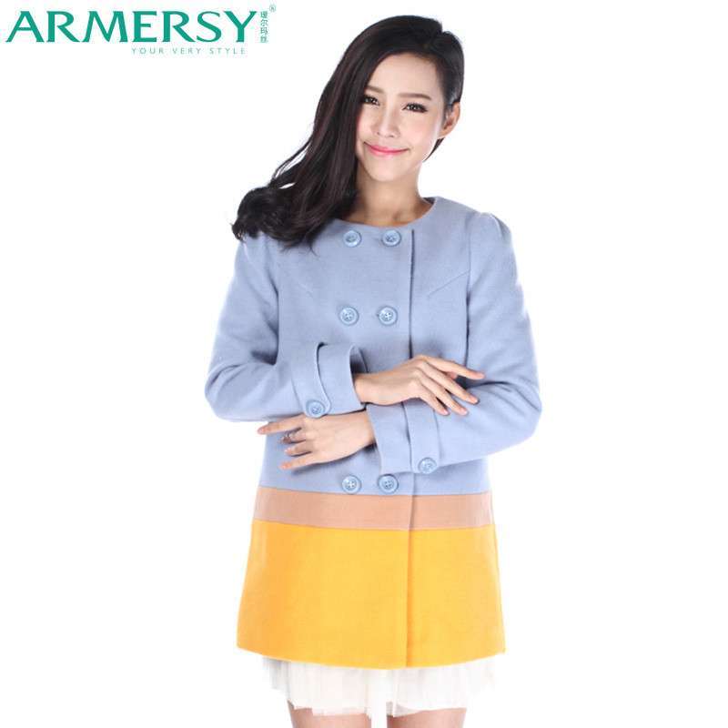 ARMERSY 冬季新款时尚通勤韩版羊毛大衣呢