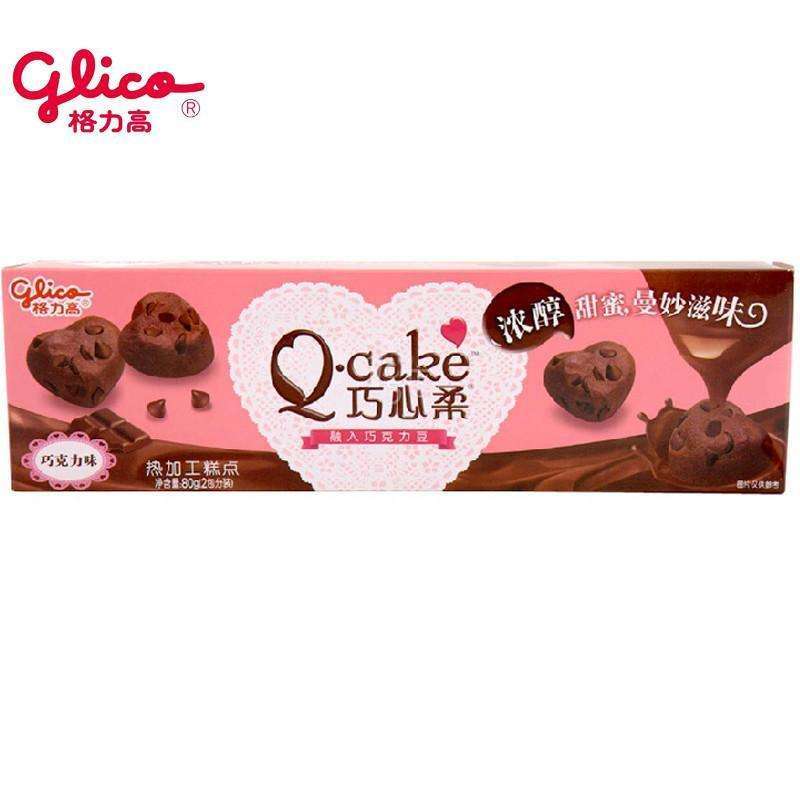 格力高 巧心柔 融入巧克力豆 巧克力味 80g/盒