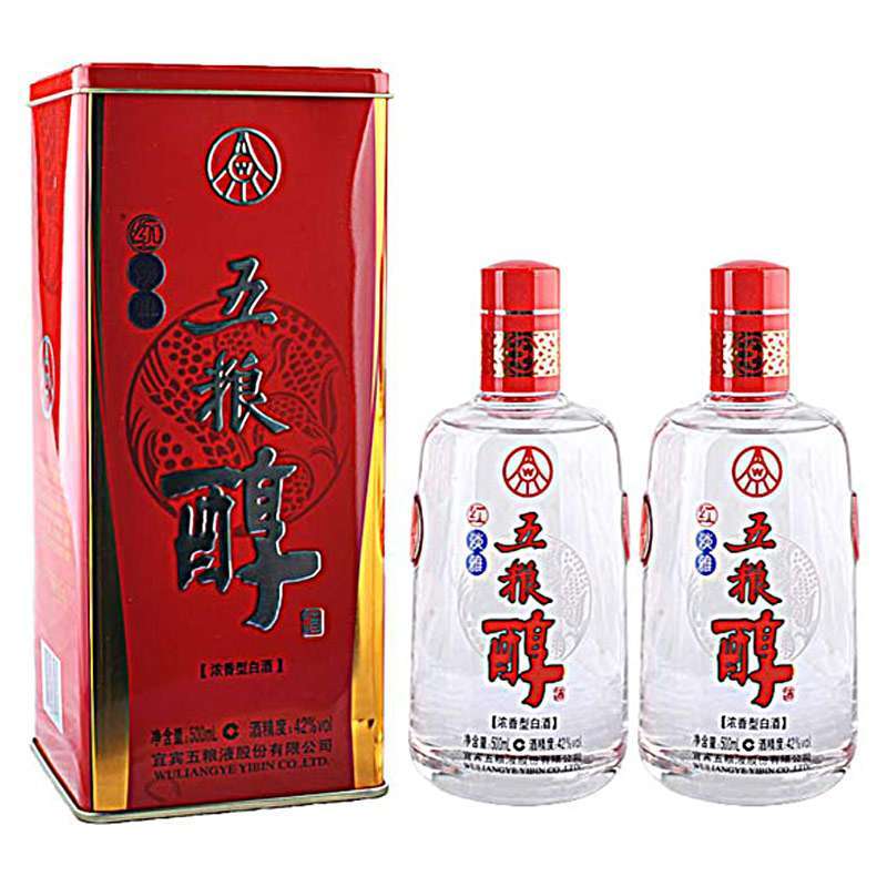五粮醇(红淡雅)42度 500ml(双瓶套装)图片
