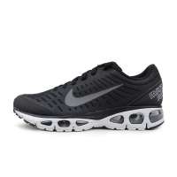 耐克正品 2013新款AIR MAX TAILWIND+ 5 气垫系列 全掌气垫网面男子跑步鞋 555416-001 黑色 40码