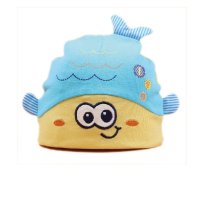 小鱼泡泡棉帽 婴儿胎帽 宝宝帽子卡通棉帽子 0