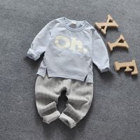 新款秋装宝宝童装男童女婴儿童英文潮流外出服