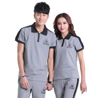 竞技龙情侣运动套装男女夏季短袖长裤运动服两