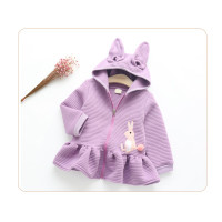 2016春秋韩版女童连帽外套宝宝外套可爱兔耳