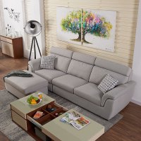 左右布艺沙发 北欧/宜家小户型客厅家具组合 多功能可储物沙发床DZY2512 天蓝色(J31-31)