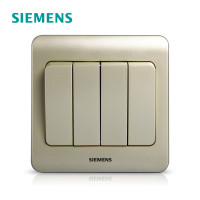 西门子(SIEMENS)开关插座 远景金棕系列四开单控5TA02411CC133 金棕 四开单控