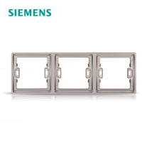 西门子(SIEMENS)开关插座 睿致钛银系列三联边框5UH81173NC02 钛银 三联边框