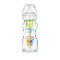 布朗博士爱宝选PLUS玻璃宽口婴儿奶瓶270ml 晶彩版 配流量3奶嘴 WB91631-CH
