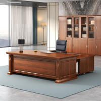 欧宝美老板桌董事长办公桌油漆白蜡木经理桌实木大班台办公家具主管桌 1.8m（单位：张）