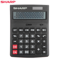 夏普(SHARP)CH-D12计算器 中号计算机 商务计算器 办公计算器 财务用品 黑色 计算机