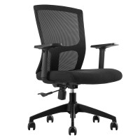 富路达人体工学办公椅会议椅家用电脑椅职员升降转椅座椅弓形椅 CHJ-183B-1黑色转椅扶手可调