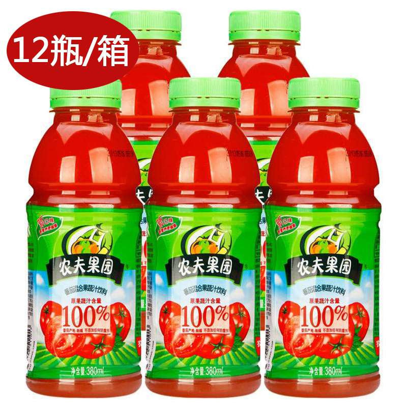 农夫果园100%番茄味380ml箱装(12瓶/箱)