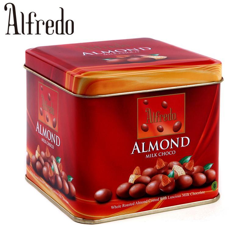 爱芙巴旦木牛奶巧克力(方罐) alfredo almond milk chocolate
