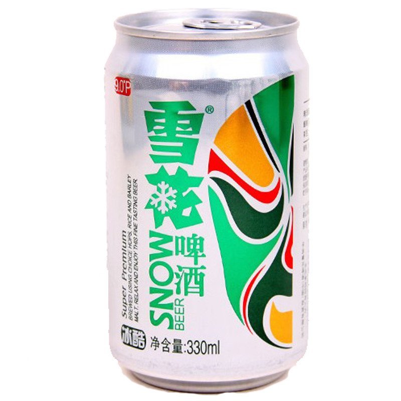 雪花啤酒冰酷拉罐六连包(脸谱)330ml*6罐