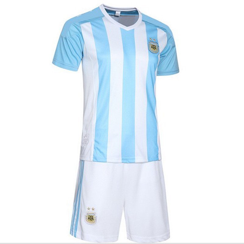 阿根廷主场足球运动服套装 10号梅西队服 训练