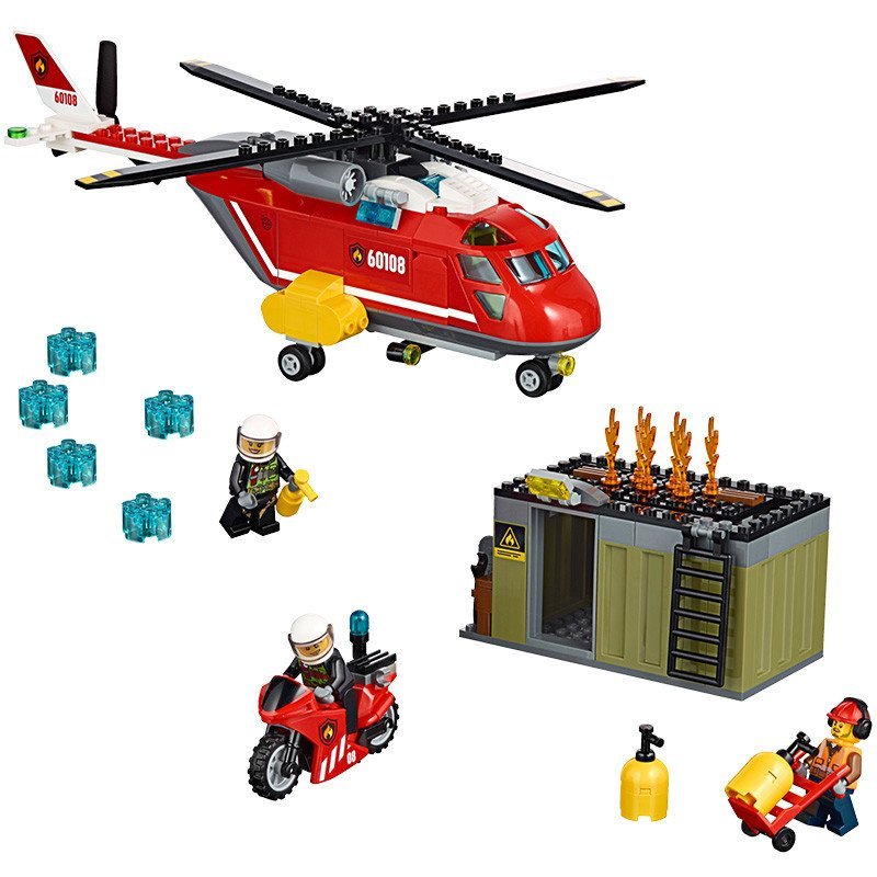lego 乐高 city 城市系列消防直升机组合 60108