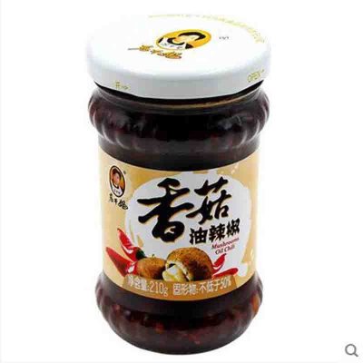 【苏宁易购超市】老干妈香菇油辣椒210g辣椒酱调料佐餐下饭菜