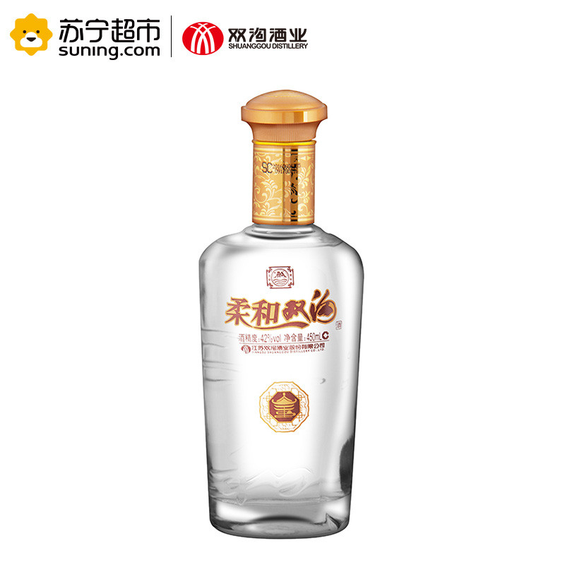 双沟白酒 柔和双沟 金装42度450ml【价格 图片 品牌 报价】-苏宁易购