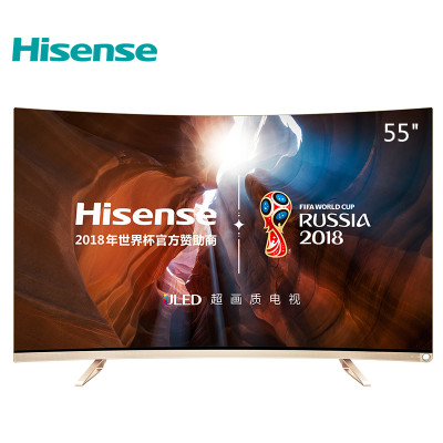 海信VIDAA(Hisense)LED55V1UCZ 55英寸ULED人工智能 曲面4K超高清 HDR (香槟金)