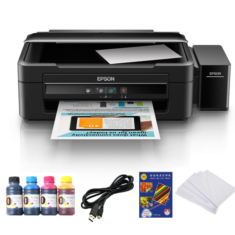 爱普生L383彩色墨仓式喷墨照片打印机套餐三