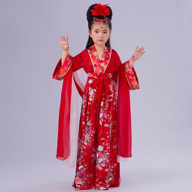 童古代古装服装小孩演出服学生表演仙女飘逸汉
