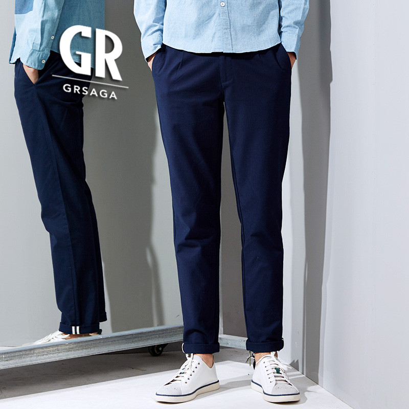 grsaga藏青色系休闲休闲裤k21514732g