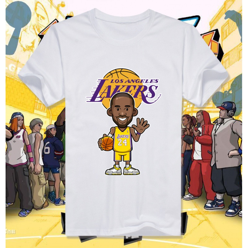 624款卡通科比詹姆斯nba球星男女纯棉短袖t恤篮球运动t恤球衣球服包邮