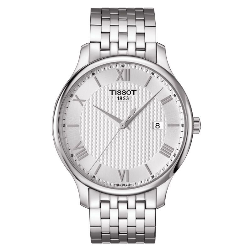 tissot 天梭俊雅系列钢带石英男表 t063.610.11.038.00 白色