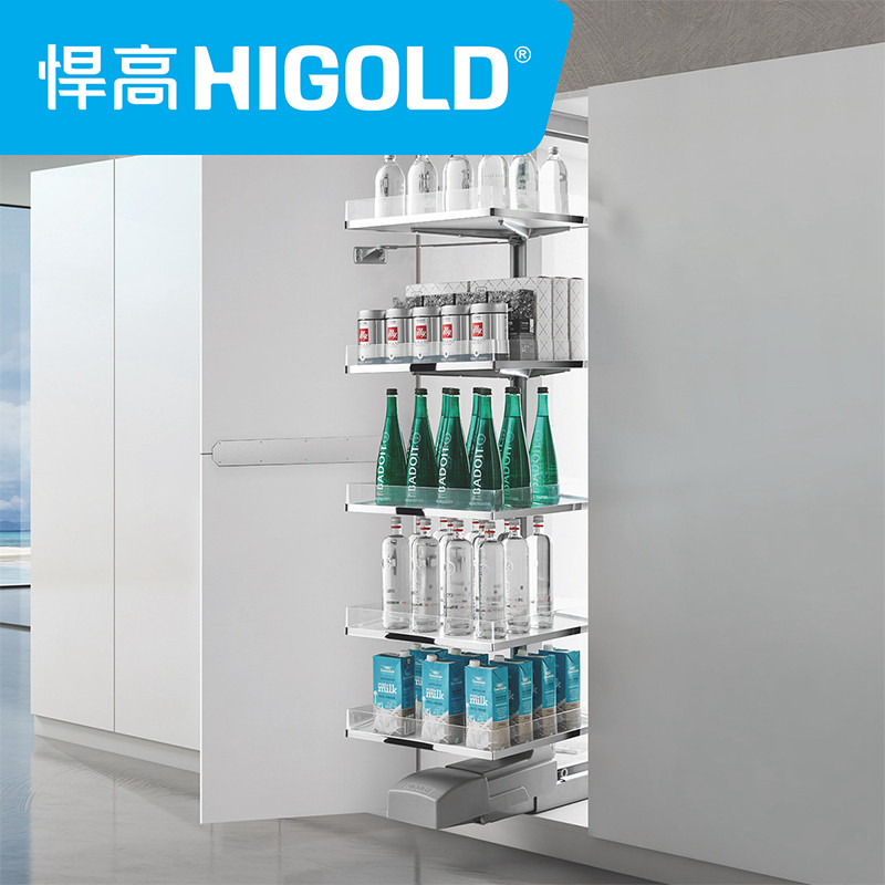 higold/悍高 太空舱幻影系列厨房橱柜拉篮侧式高柜拉篮-预售