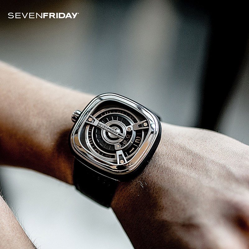 sevenfriday旗舰店正品瑞表7个七个星期五男士手表皮带机械表m13