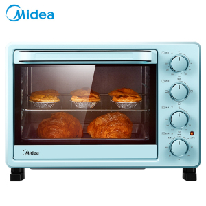 美的(Midea)电烤箱 25升家用 上下独立控温 简约轻氧绿 广景大视窗 含钛加热管PT2531