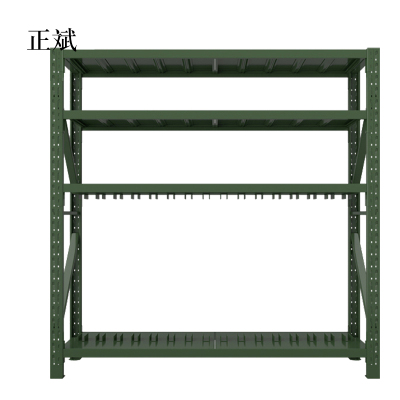 正斌消防铁锹镐农具摆放架安保器材存放架军绿色拆装盾牌货架盾牌架(标准款)