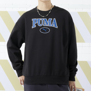 彪马(PUMA)男装女装新款情侣运动服潮流时尚休闲圆领卫衣套头衫682929-01 ZP